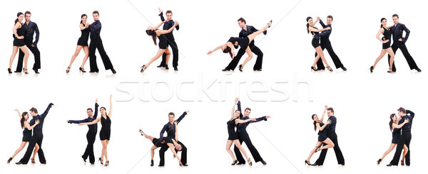 Pair of dancers isolated on the white Stock photo © Elnur