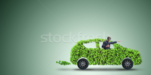 Elektro-Auto grünen Umwelt Mann Technologie Geschäftsmann Stock foto © Elnur
