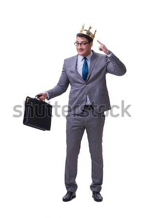 King businessman isolated on white background Stock photo © Elnur