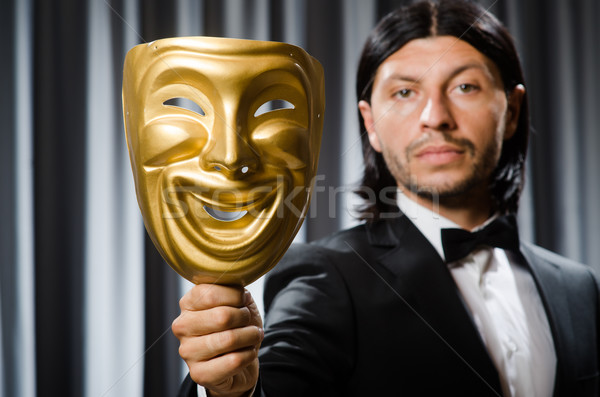 Komik maske yüz üzücü yüzler Stok fotoğraf © Elnur