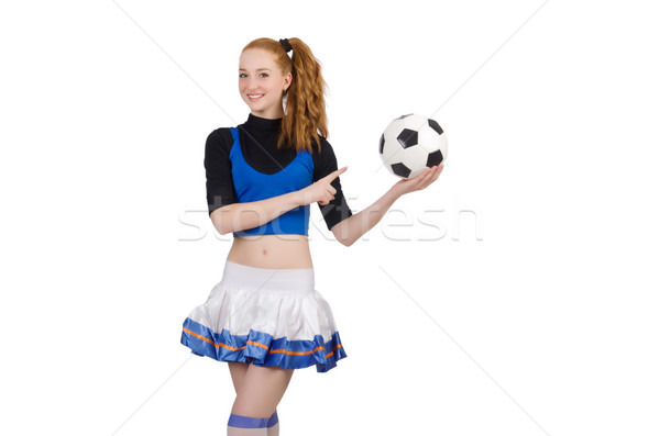 Cheerleader isolé blanche femme sourire école [[stock_photo]] © Elnur