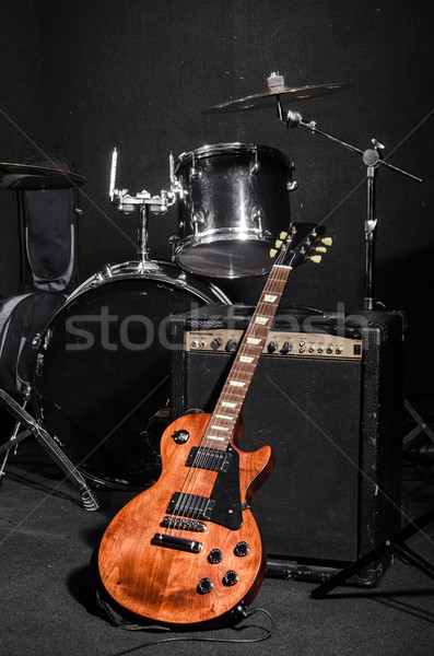 Stock photo: Set of musical instruments during concert