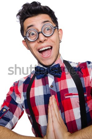 Funny convict isolated on the white Stock photo © Elnur