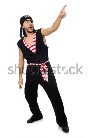 Hombre pirata aislado hombre blanco blanco funny Foto stock © Elnur