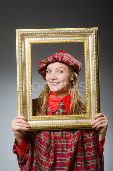 Woman in scottish clothing in art concept Stock photo © Elnur
