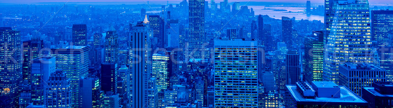 Stok fotoğraf: Görmek · yeni · Manhattan · gün · batımı · iş · gökyüzü