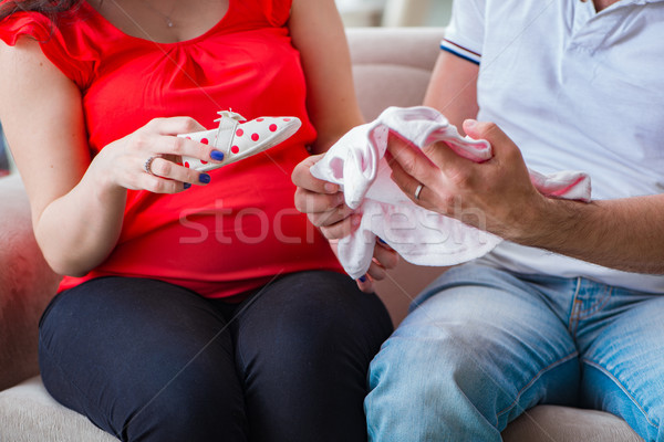 Stock photo: Young couple family expecting a baby