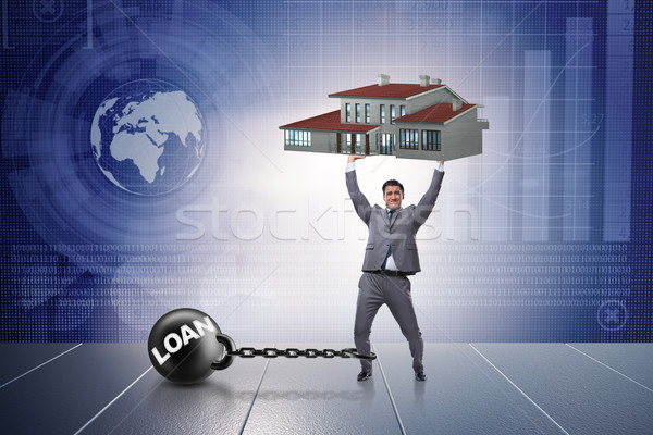 Om de afaceri ipotecare datorie finantarea bani om Imagine de stoc © Elnur