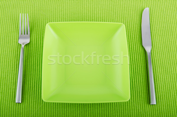 Table setting with knife and fork Stock photo © Elnur