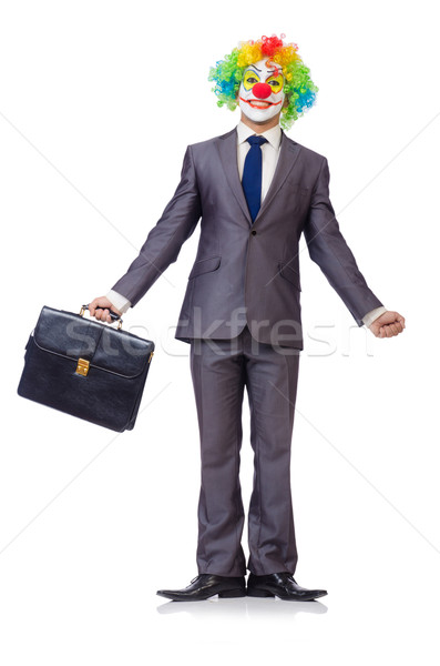 Businessman clown isolated on white Stock photo © Elnur