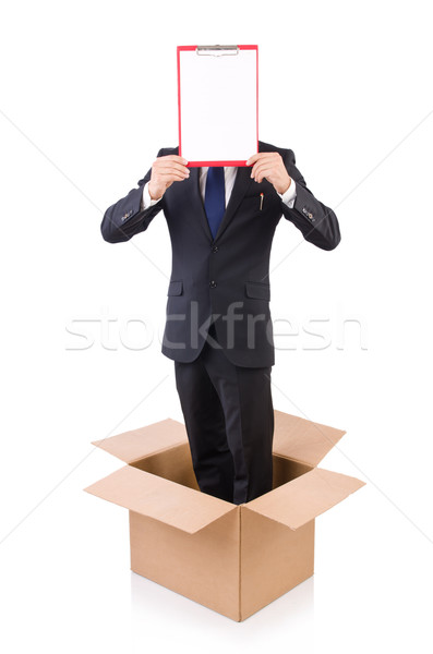 Young businessman in thinking out of box concept Stock photo © Elnur