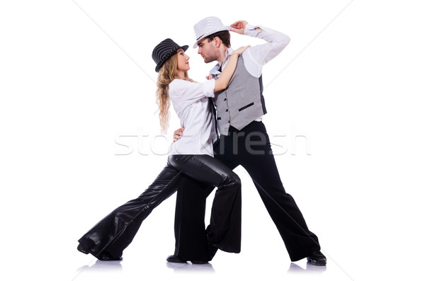 Stock fotó: Pár · táncosok · tánc · modern · nő · férfi