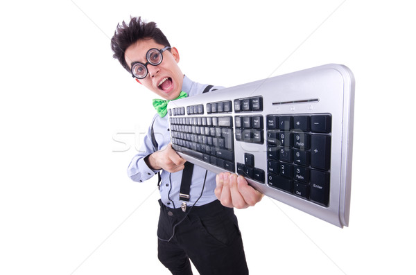Computer geek nerd grappig business internet Stockfoto © Elnur