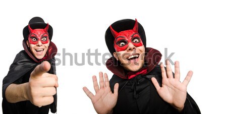 Funny devil isolated on the white background Stock photo © Elnur