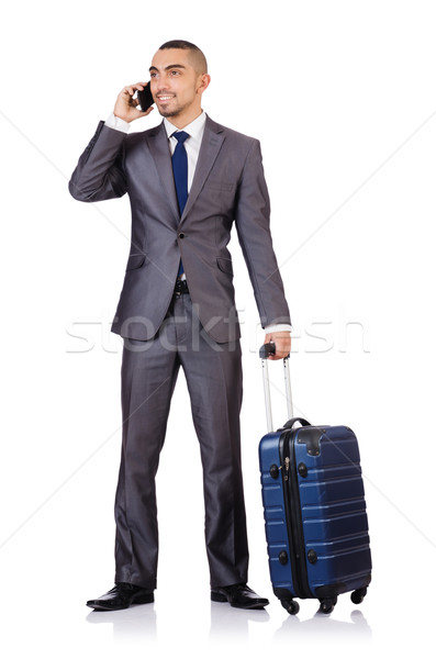 Voyage vacances bagages blanche homme fond [[stock_photo]] © Elnur