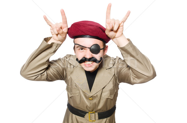 Funny soldier in military concept Stock photo © Elnur