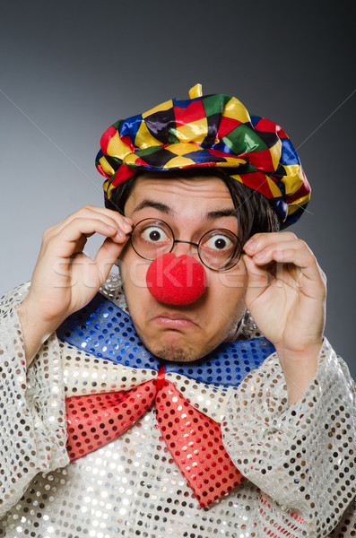 Funny clown ciemne strony szczęśliwy smutne Zdjęcia stock © Elnur