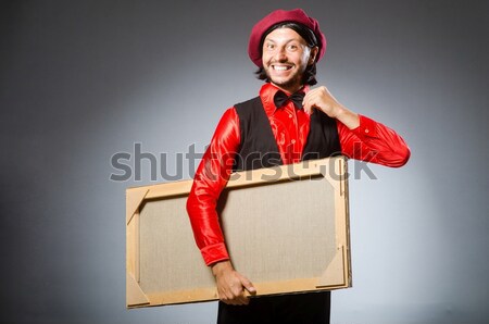 Woman stewardess with blank board Stock photo © Elnur