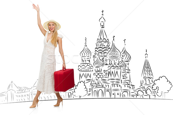 Young girl in concept of tourism to Russia Stock photo © Elnur