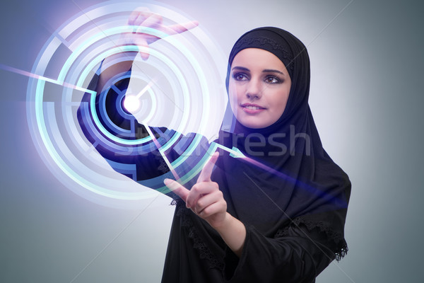 Muçulmano Árabe mulher virtual botões Foto stock © Elnur