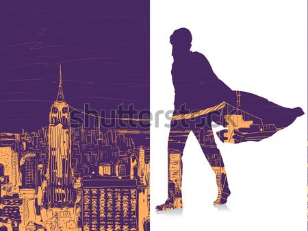 Superman and the city in concept Stock photo © Elnur