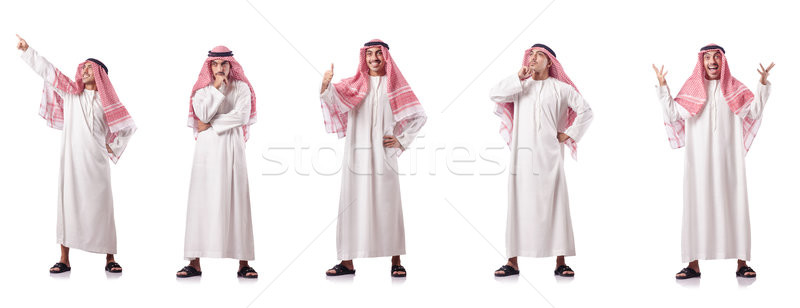 Arab om izolat alb afaceri muncă Imagine de stoc © Elnur