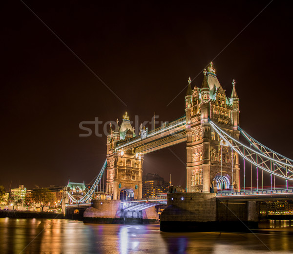 Noto Tower Bridge Londra notte cielo costruzione Foto d'archivio © Elnur