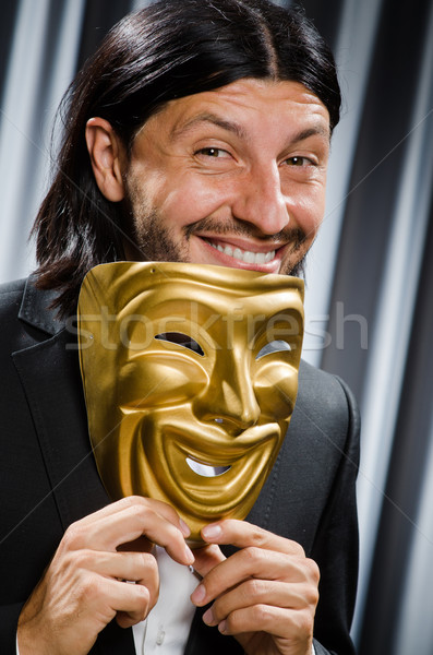 Funny teatralny maska twarz smutne twarze Zdjęcia stock © Elnur