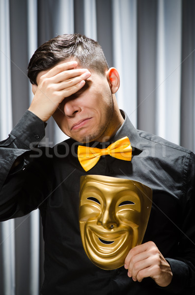 Funny teatralny maska twarz smutne twarze Zdjęcia stock © Elnur