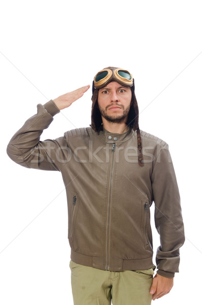 Funny pilot isolated on the white Stock photo © Elnur