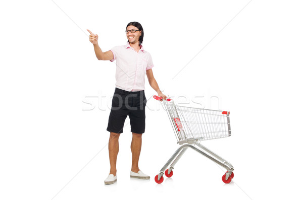 Shopping cart with supermarket basket Stock photo © Elnur