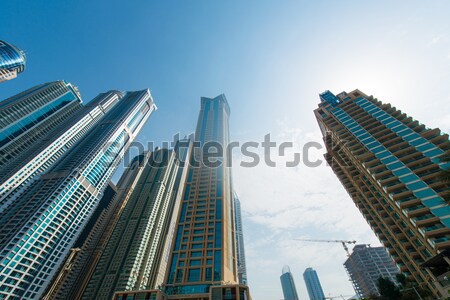 Tall Dubai Marina skyscrapers in UAE Stock photo © Elnur
