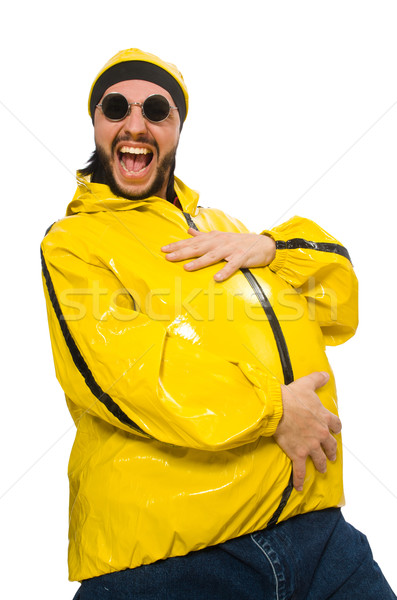 Stock photo: Overweight man isolated on the white