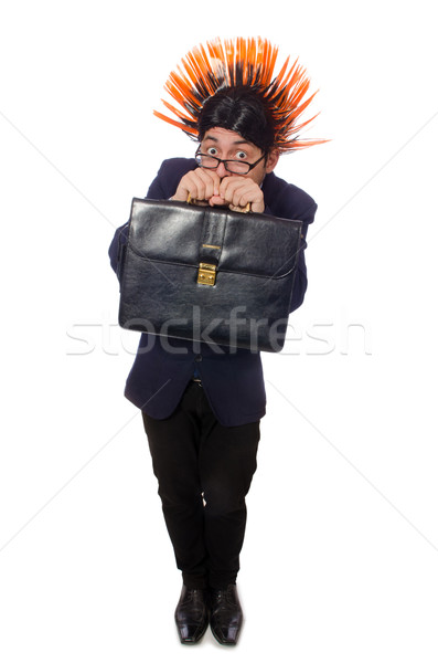 Funny man with mohawk hairstyle Stock photo © Elnur