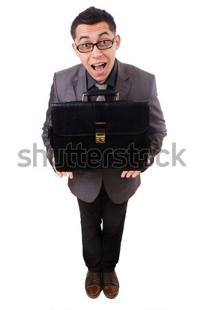 Stock photo: Funny businessman isolated on white