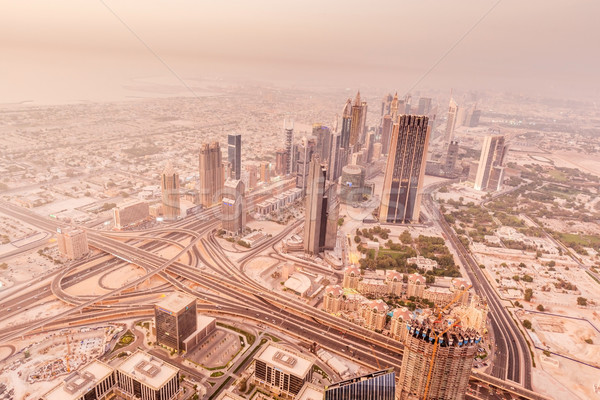 Panorama noche Dubai negocios oficina ciudad Foto stock © Elnur