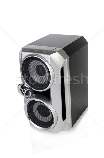 [[stock_photo]]: Sonores · audio · orateur · isolé · blanche · musique