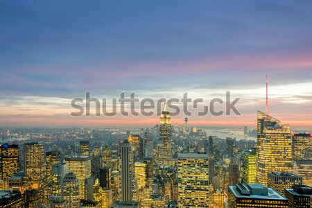 New York - DECEMBER 20, 2013: View of Lower Manhattan on Decembe Stock photo © Elnur