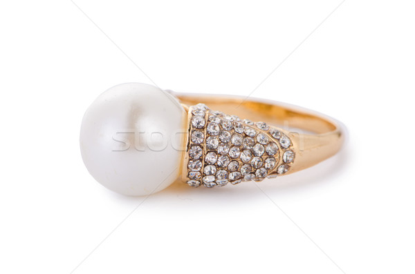 Golden ring isolated on white background Stock photo © Elnur