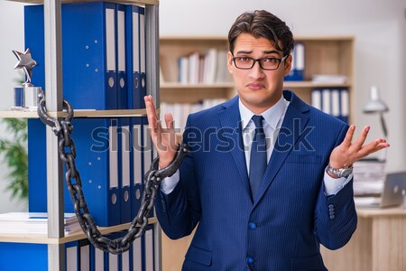 Businessman tied up with rope isolated on white Stock photo © Elnur