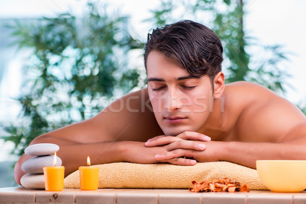Handsome man during spa session Stock photo © Elnur
