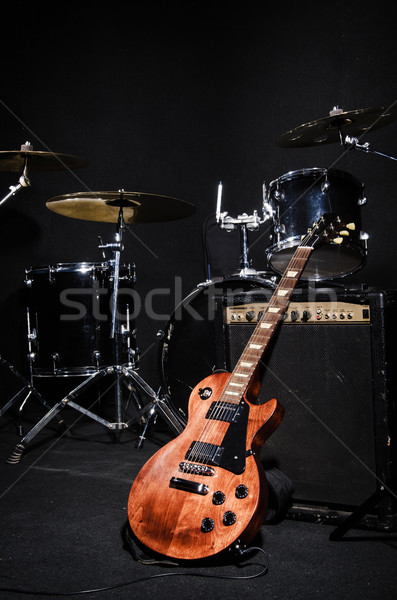 Set of musical instruments during concert Stock photo © Elnur