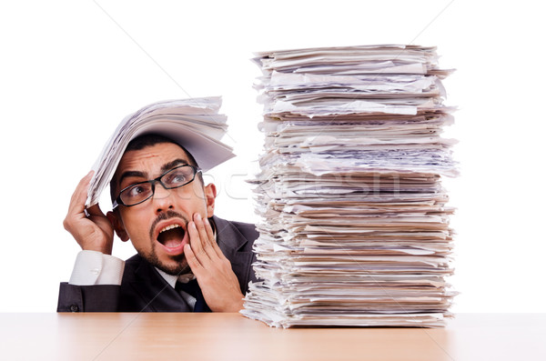 Man with too much work to do Stock photo © Elnur