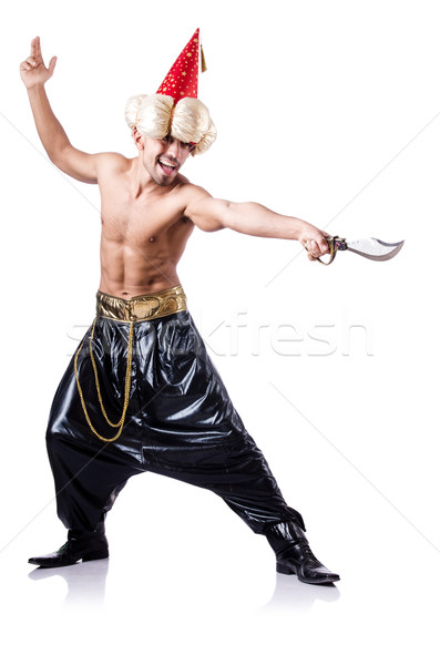 Pirate with dagger isolated on the white  Stock photo © Elnur