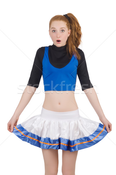Cheerleader isolated on the white background Stock photo © Elnur