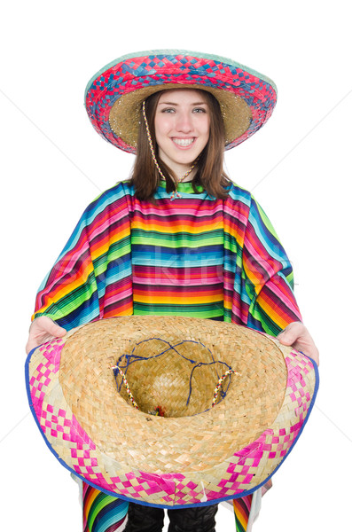 商业照片: 漂亮 · 墨西哥人 · 女孩 · 孤立 ·白 / pretty mexican