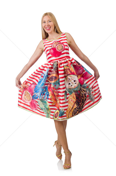 Jeune femme mode femme danse vêtements blanche [[stock_photo]] © Elnur