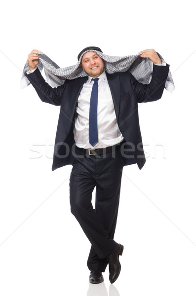 Happy arab man isolated on white Stock photo © Elnur