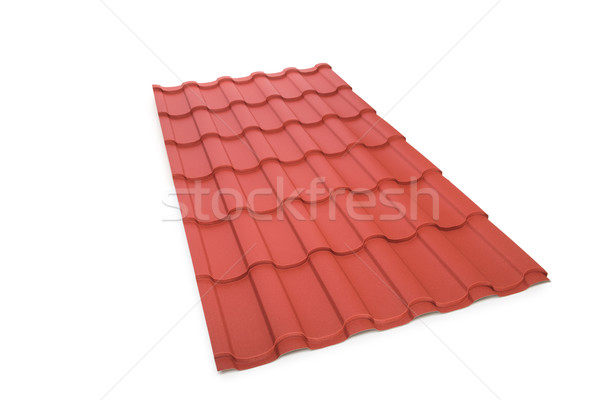 Foto stock: Telhado · telha · isolado · branco · textura · construção