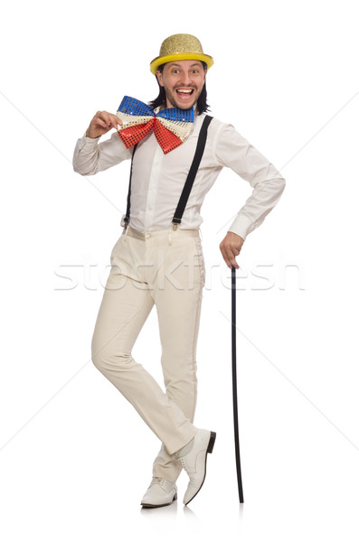 Hombre funny aislado hombre blanco blanco baile Foto stock © Elnur